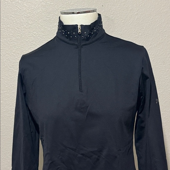 M.Miller Swarovski Mid-Layer Top Luxury Ski Wear 1/4 Zip - Picture 3 of 10